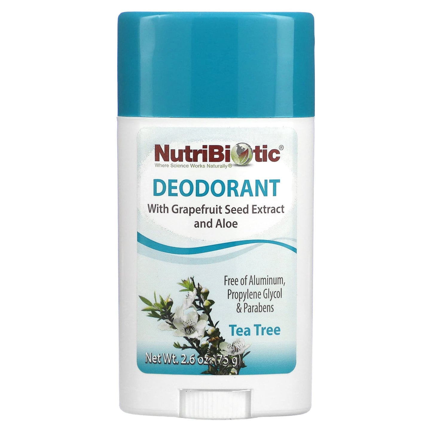 NutriBiotic, Deodorant, Tea Tree, 2.6 oz (75 g) - Image 1