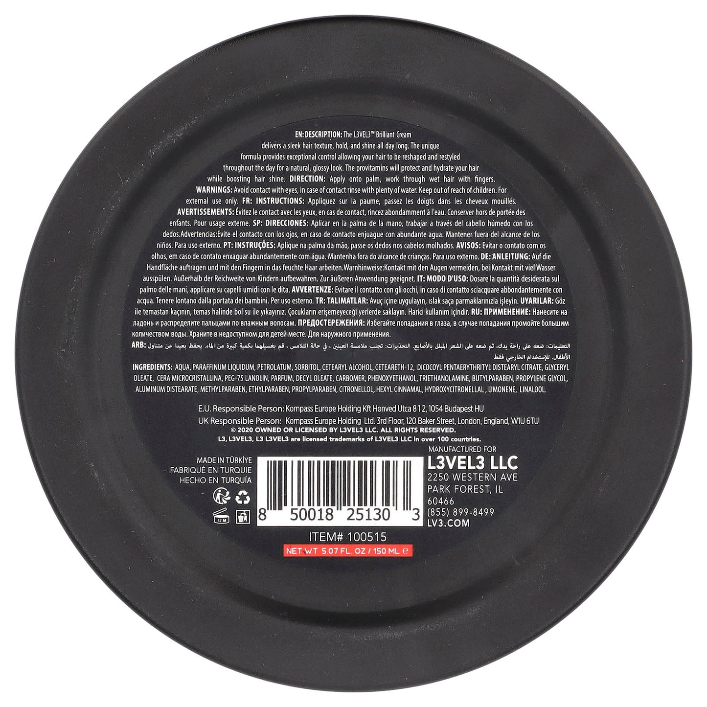 Level 3, Brilliant Cream, Medium Shine, 5.07 fl oz (150 ml) - Image 2