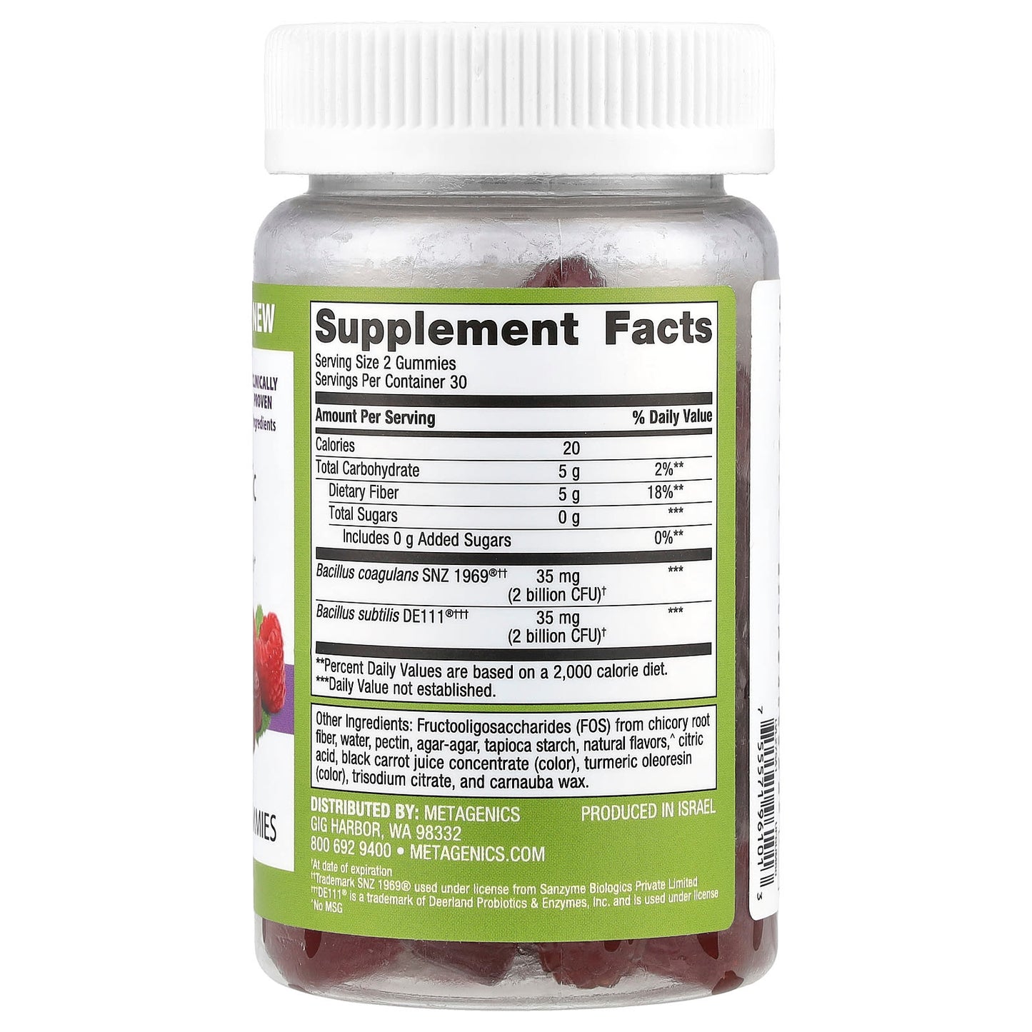 Metagenics, UltraFlora® 3in1 Daily Probiotic, Berry, 60 Gummies - Image 2