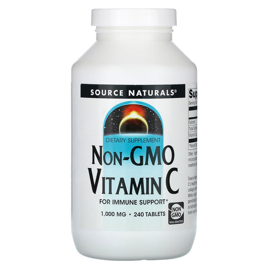 Source Naturals, Non-GMO Vitamin C, 1,000 mg, 240 Tablets - Image 1