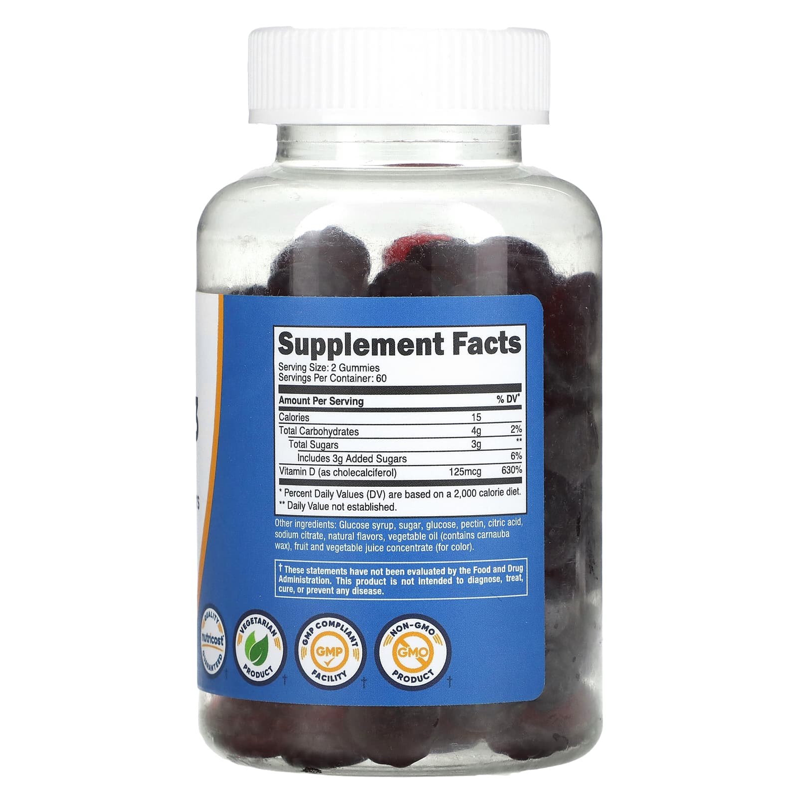 Nutricost, Vitamin D3 Gummies, Mixed Berry, 120 Gummies (62.5 mg per Gummy) - Image 2