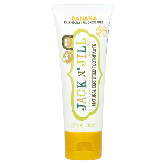 Natural Certified Banana Toothpaste for Kids 6 Months+, 1.76 oz by Jack n' Jill - Image 1