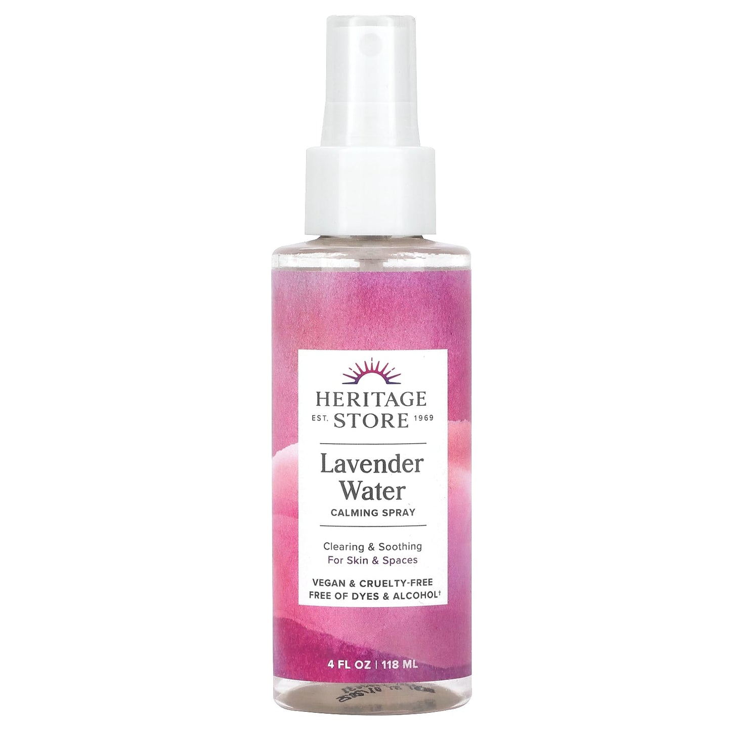Heritage Store Lavender Calming Spray 4 oz for Mindful Moments - Image 1
