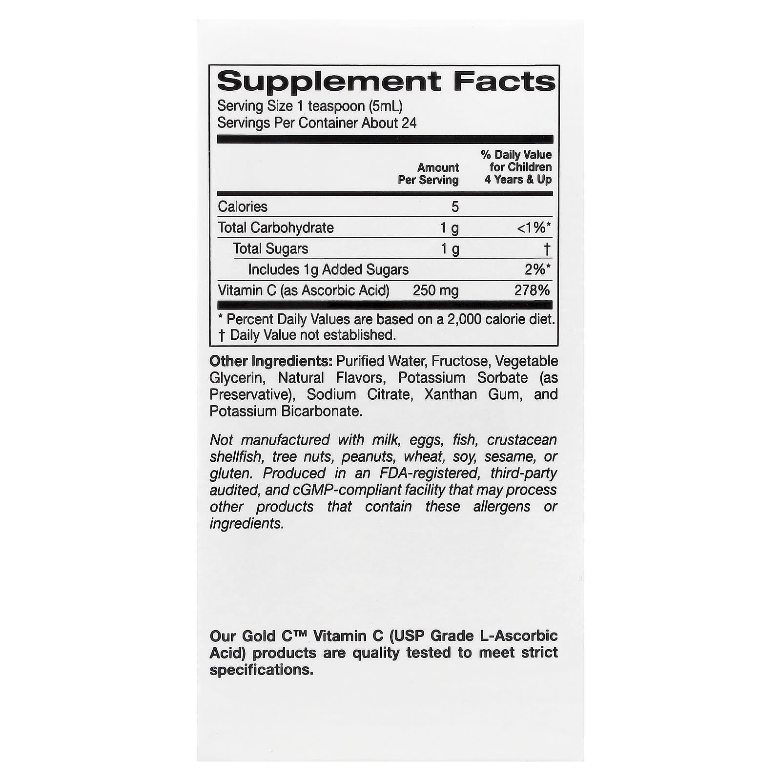 Liquid Vitamin C for Kids | Natural Orange Flavor | California Gold Nutrition - Image 2