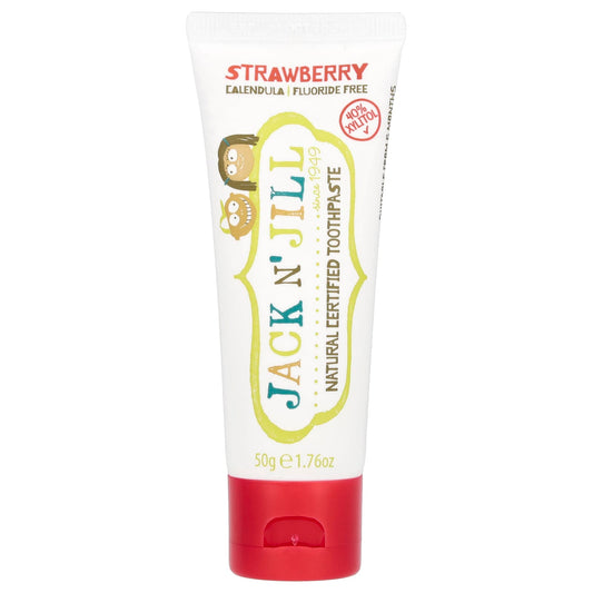 Strawberry Natural Toothpaste for Kids by Jack n' Jill, 1.76 oz - Image 1