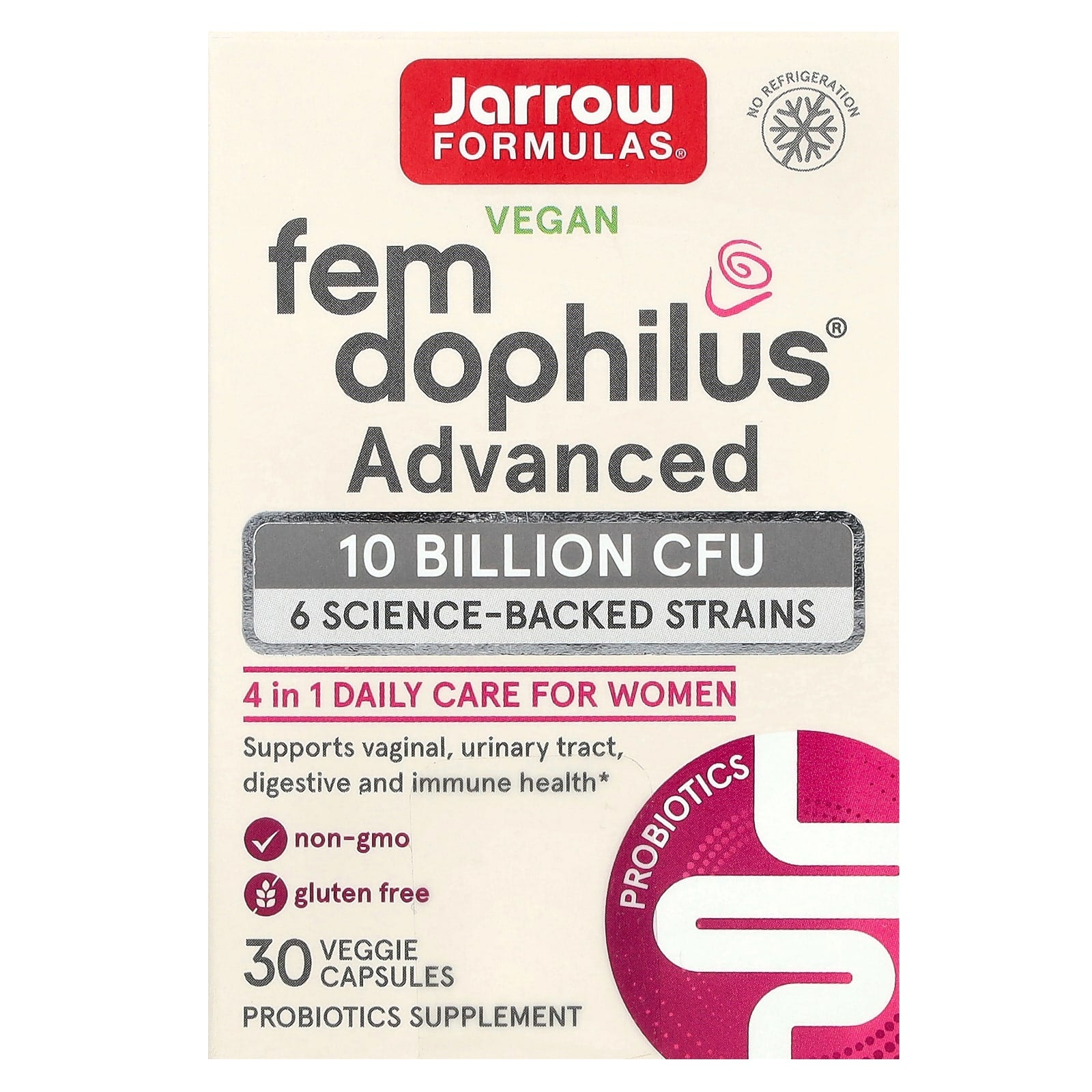Vegan Probiotics for Women's Health - 10 Billion CFU, Gluten-Free - Image 1