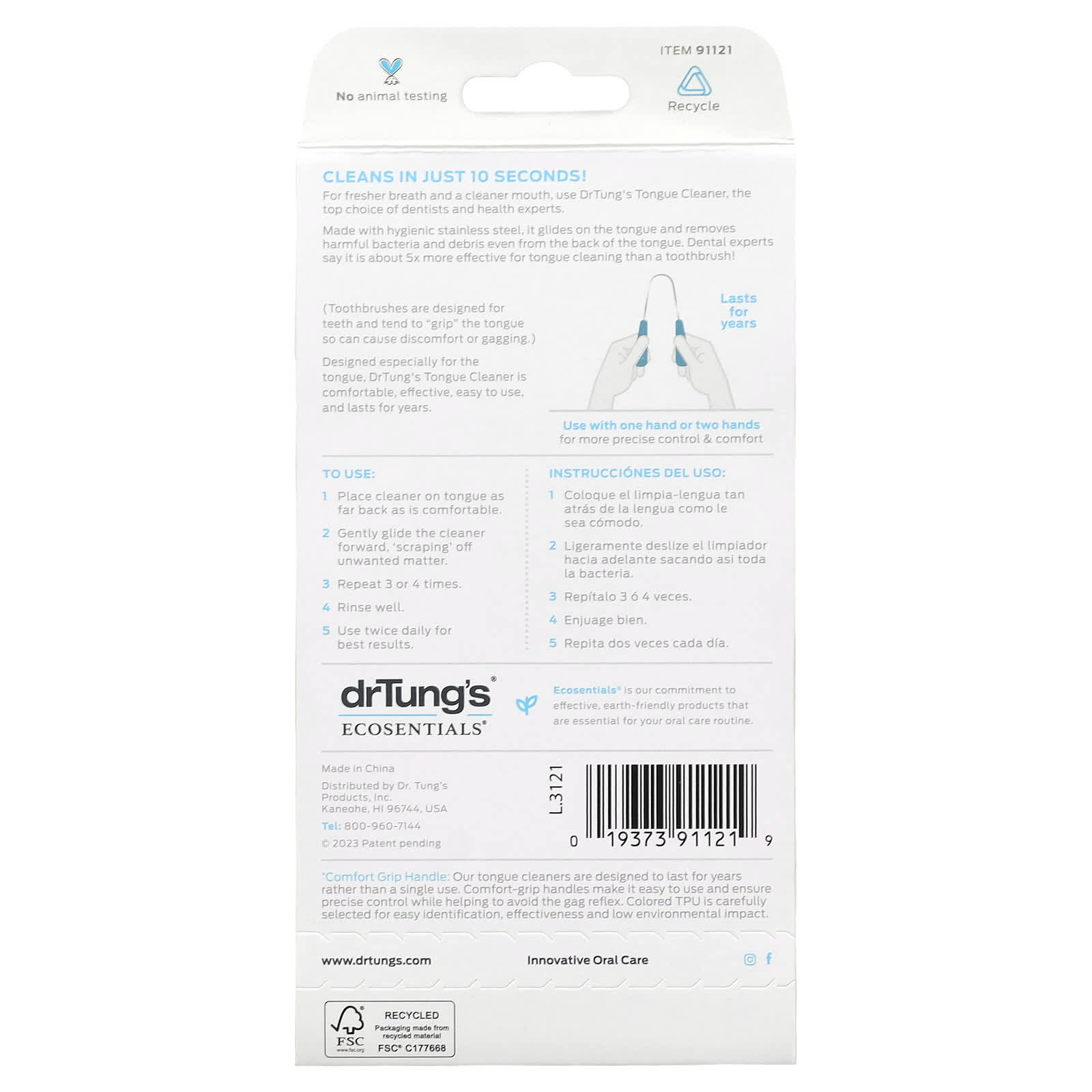 Dr. Tung's Tongue Cleaner for Fresh Breath - Best Seller - Image 2