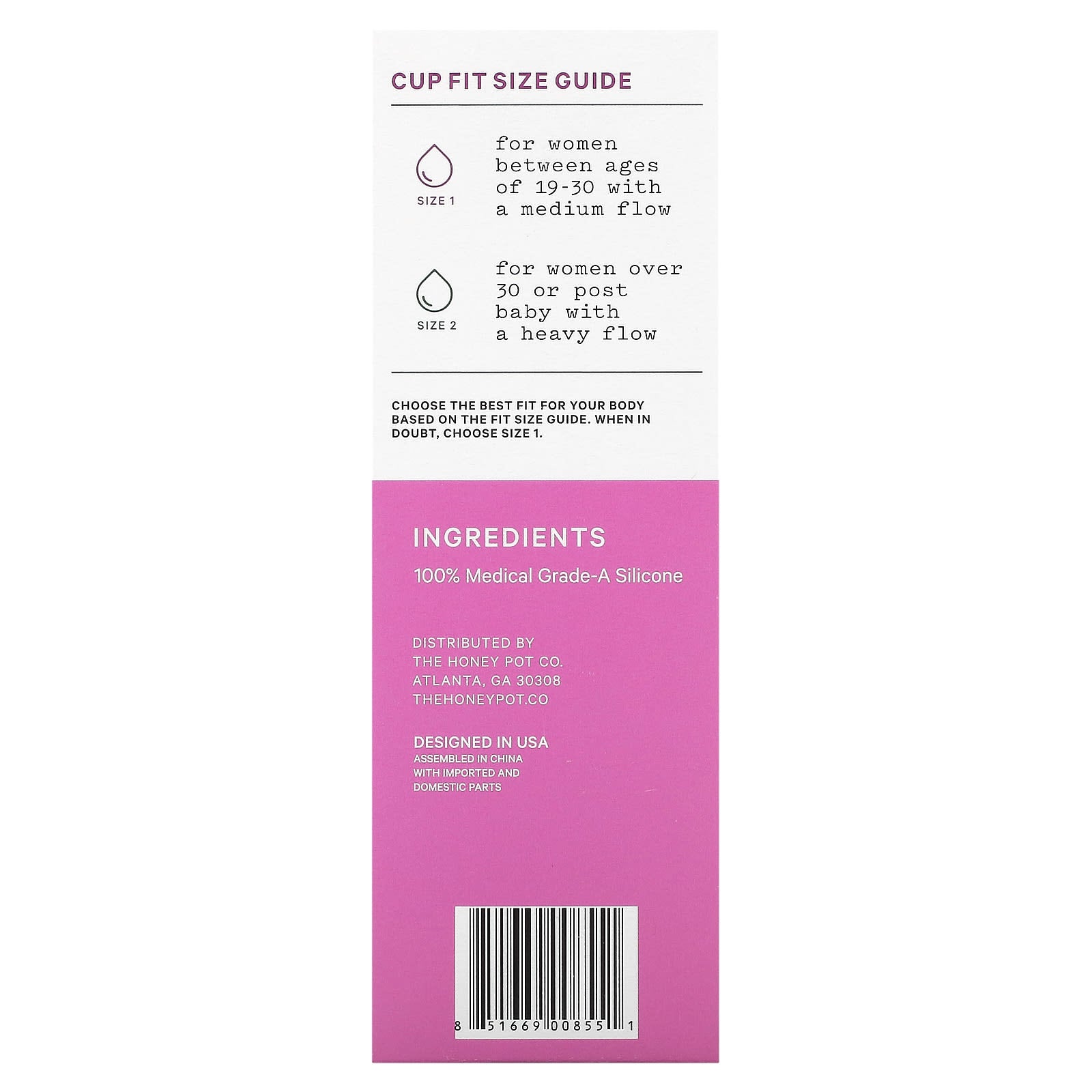 The Honey Pot Company, Menstrual Cup, Size 1, 1 Cup - Image 2