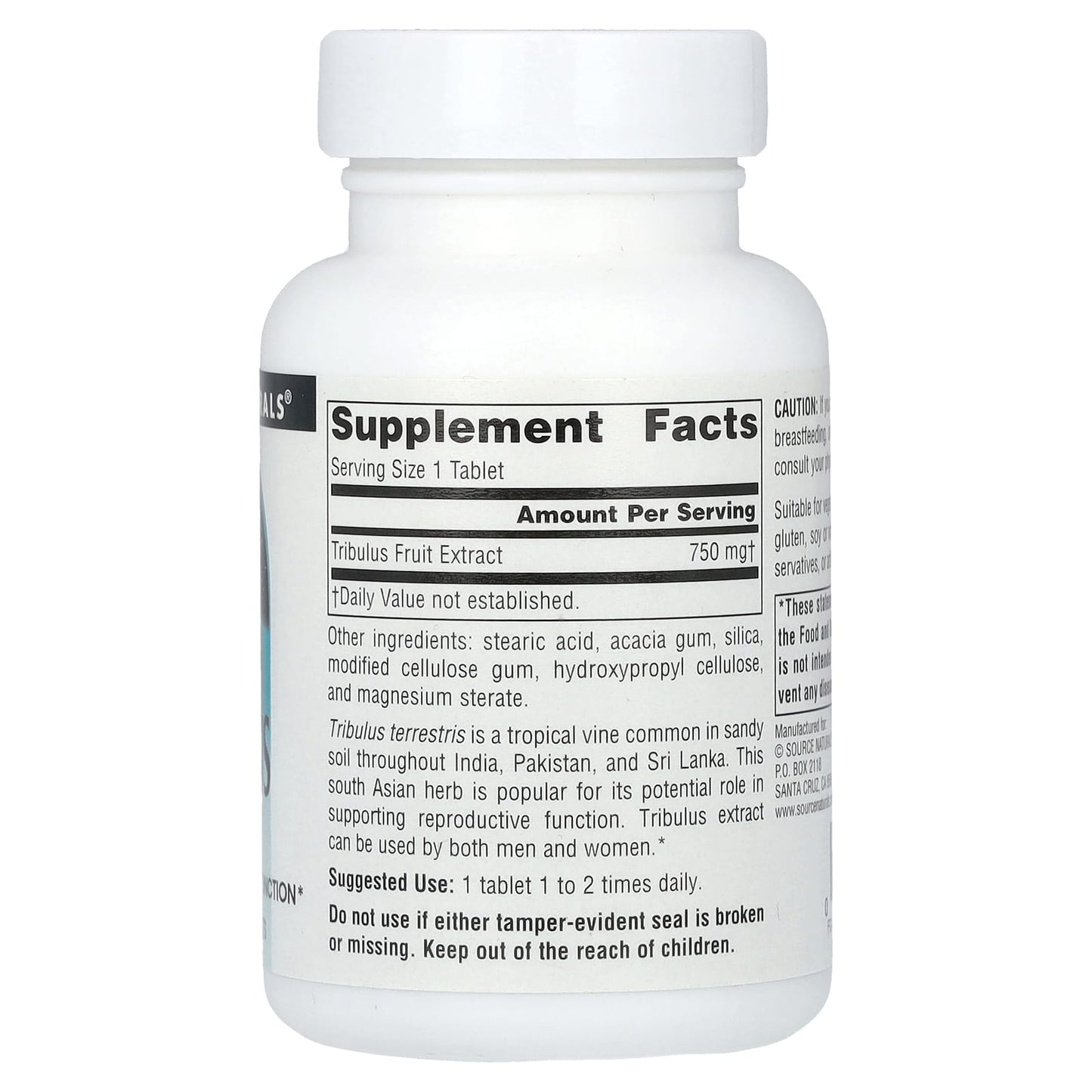 Source Naturals, Tribulus Extract, 750 mg, 60 Tablets - Image 2