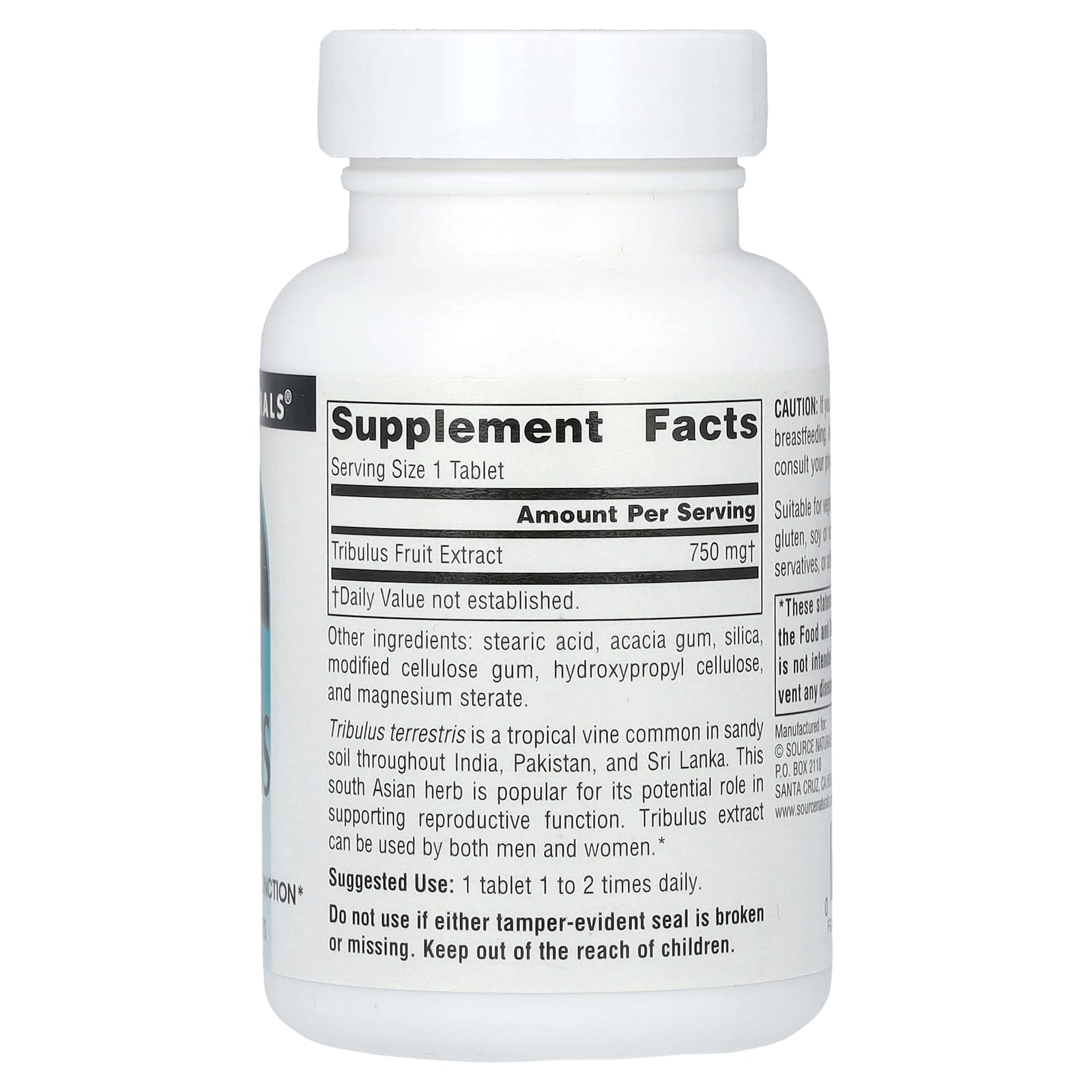 Source Naturals, Tribulus Extract, 750 mg, 60 Tablets - Image 2