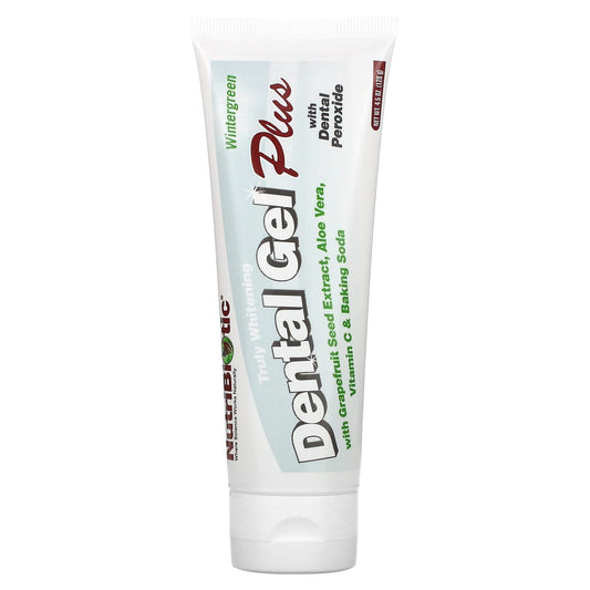 NutriBiotic, Dental Gel Plus, Truly Whitening, Wintergreen, 4.5 oz (128 g) - Image 1