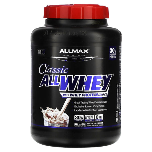 ALLMAX Classic AllWhey 100% Whey Protein Powder Cookies & Cream 5 lbs - Image 1