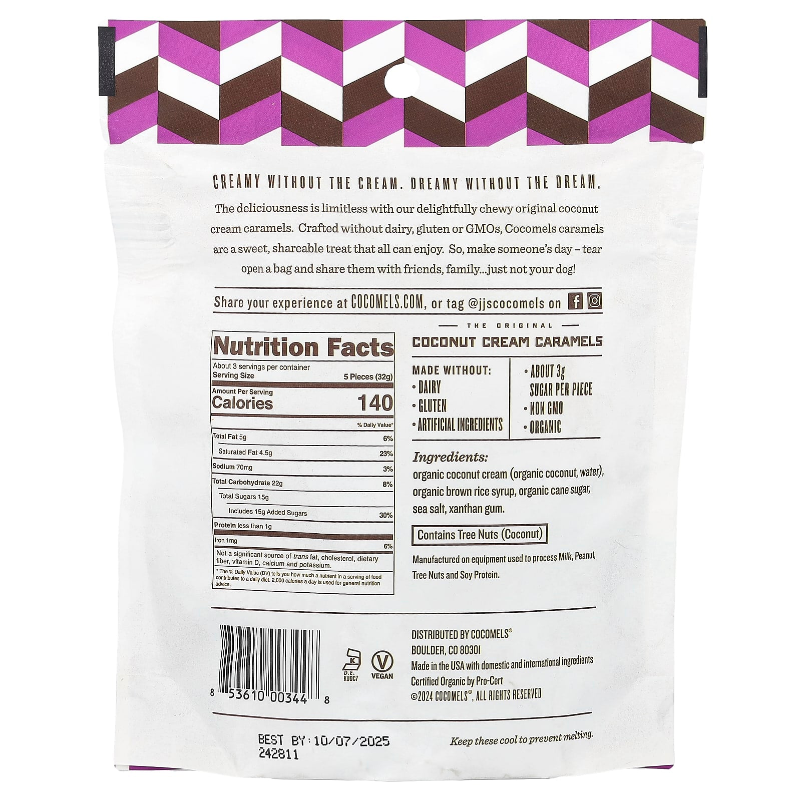 Cocomels, The Original, Coconut Cream Caramels, 3.5 oz (99 g)
