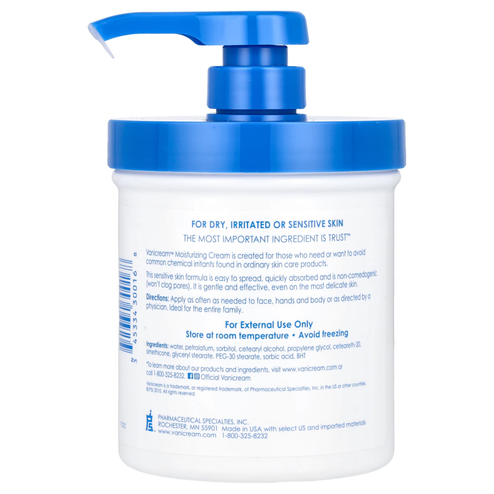 Vanicream, Moisturizing Cream, For Sensitive Skin, 1 lb (453 g) - Image 2
