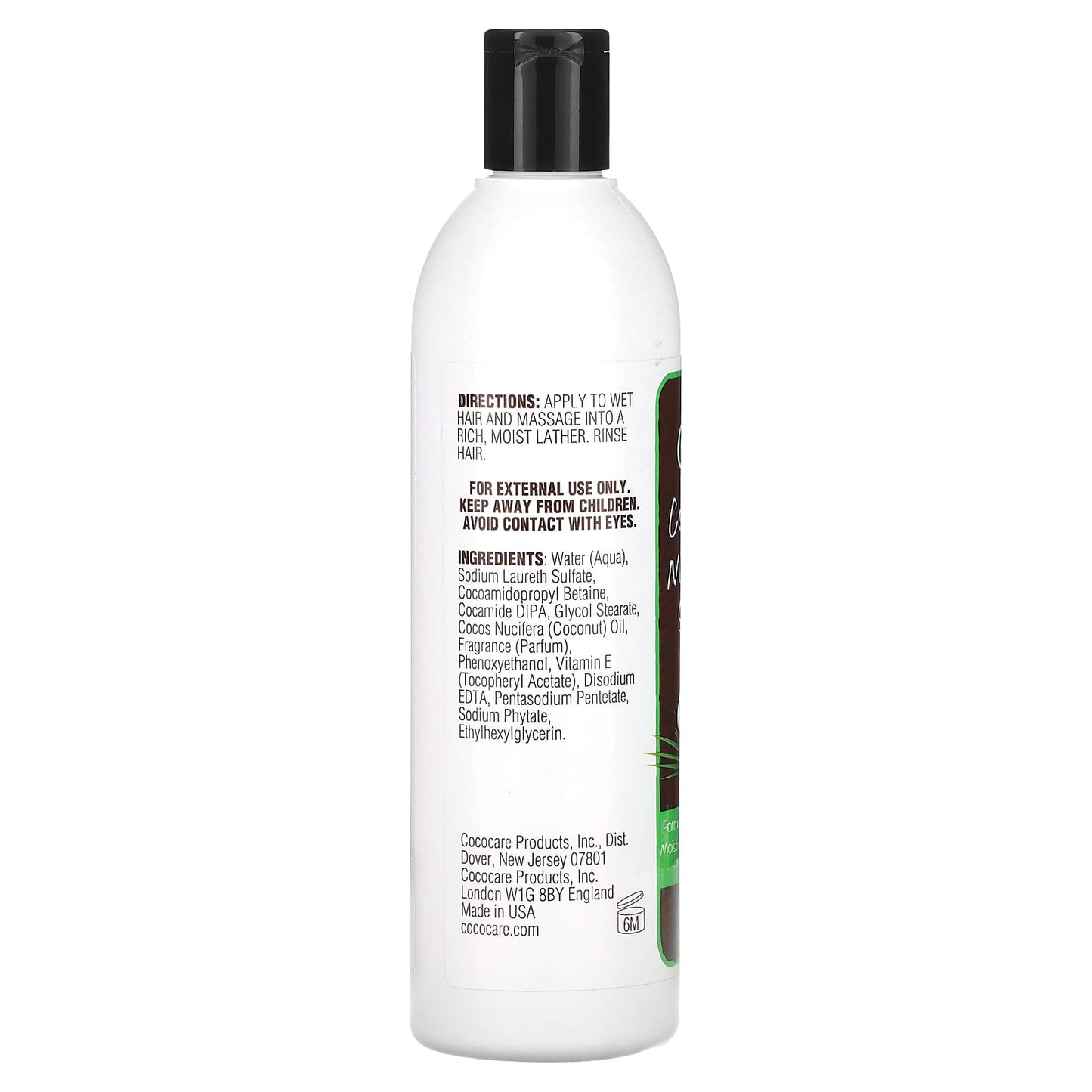 Natural Coconut Oil Moisturizing Shampoo for All Hair Types - Image 2
