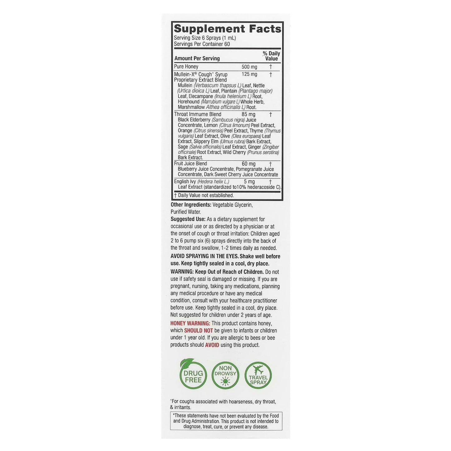 Nature's Answer, MulleinX® Kids Throat Spray, 2 fl oz (60 ml) - Image 2