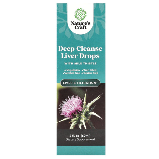 Nature's Craft, Deep Cleanse Liver Drops with Milk Thistle, 2 fl oz (60 ml) - Image 1