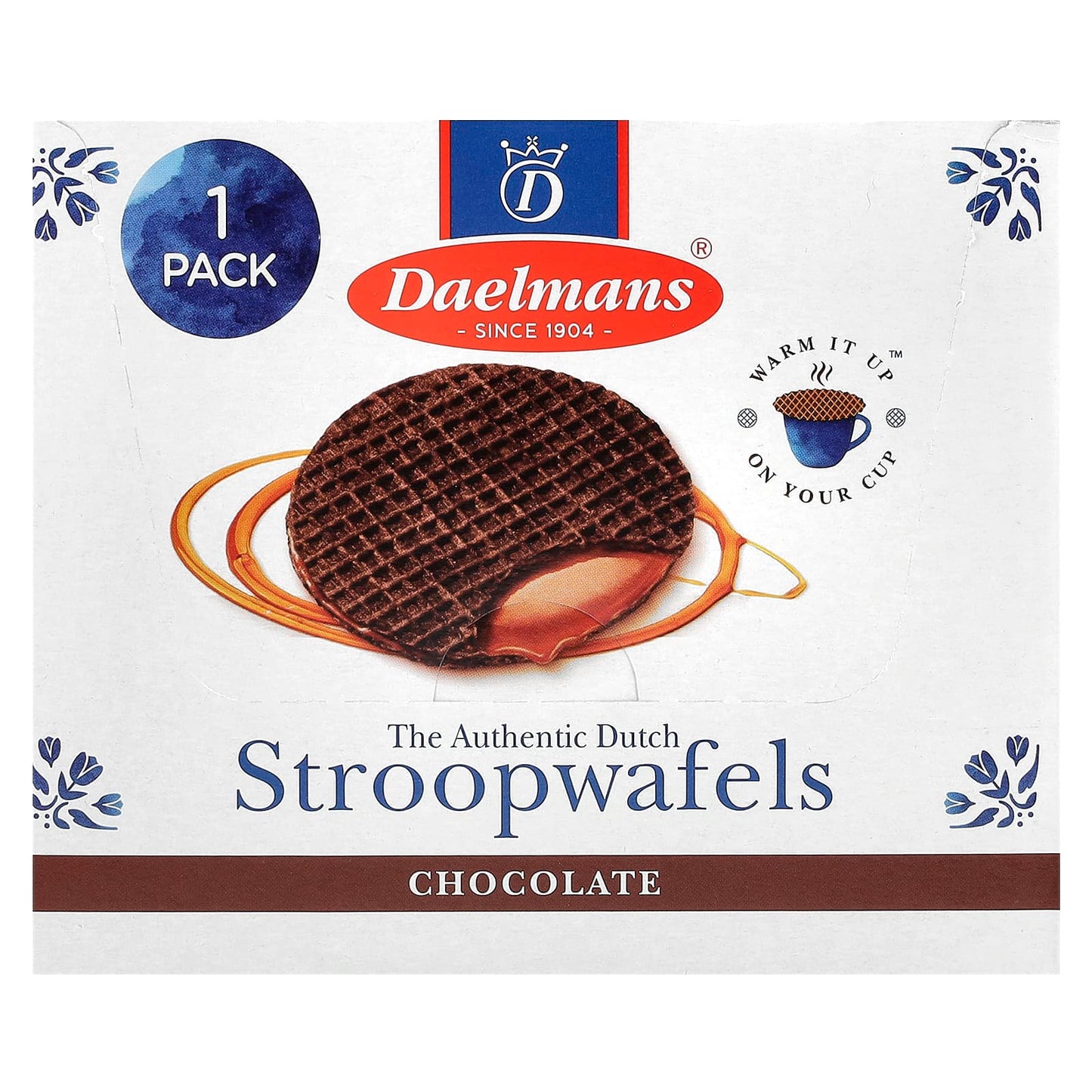 Authentic Dutch Stroopwafels by Daelmans - 24 Pack, 1.27 oz Each - Image 1