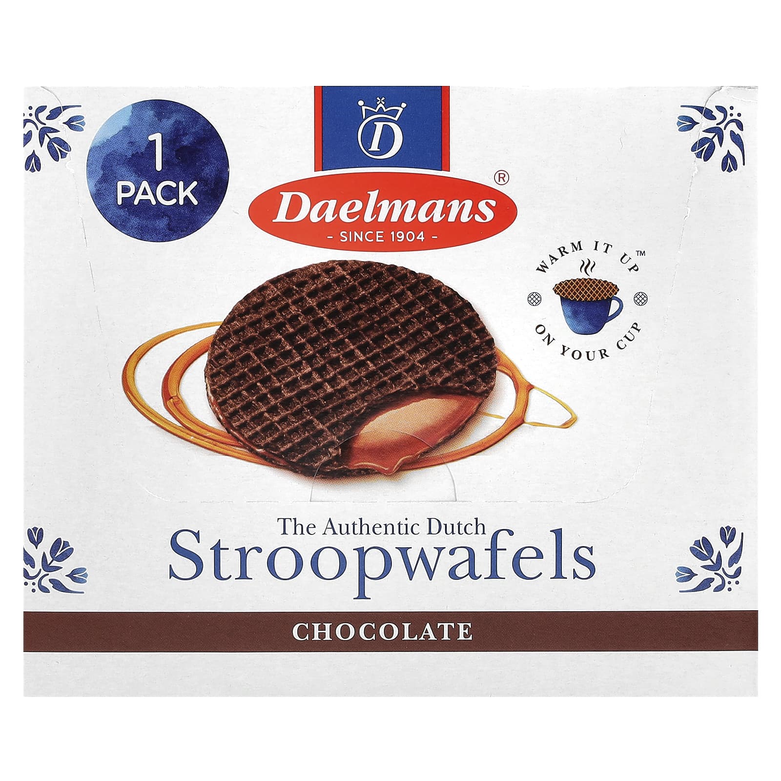Authentic Dutch Stroopwafels by Daelmans - 24 Pack, 1.27 oz Each - Image 1