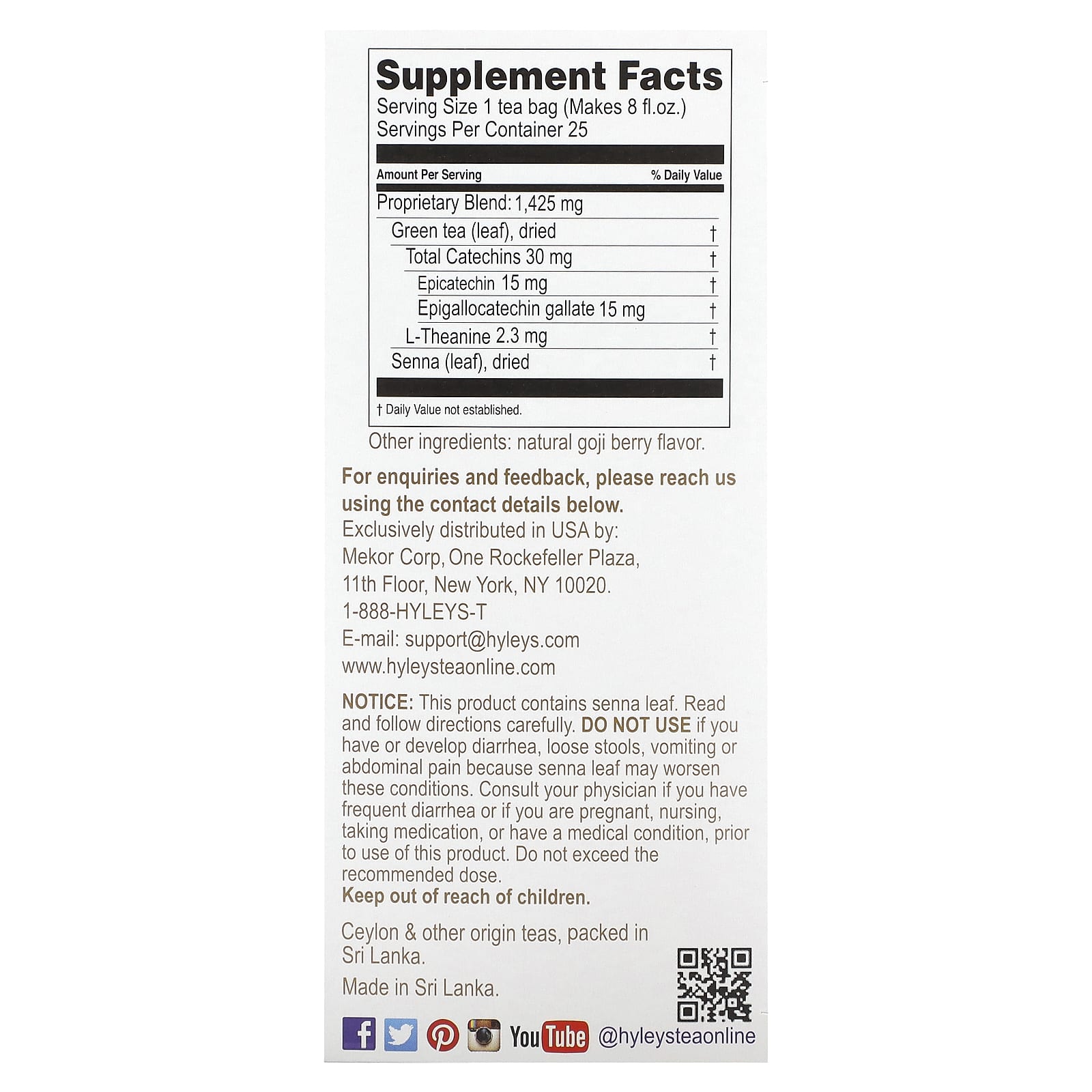 Hyleys Tea Slim Tea with Goji Berry for Weight Loss and Detox - Image 2