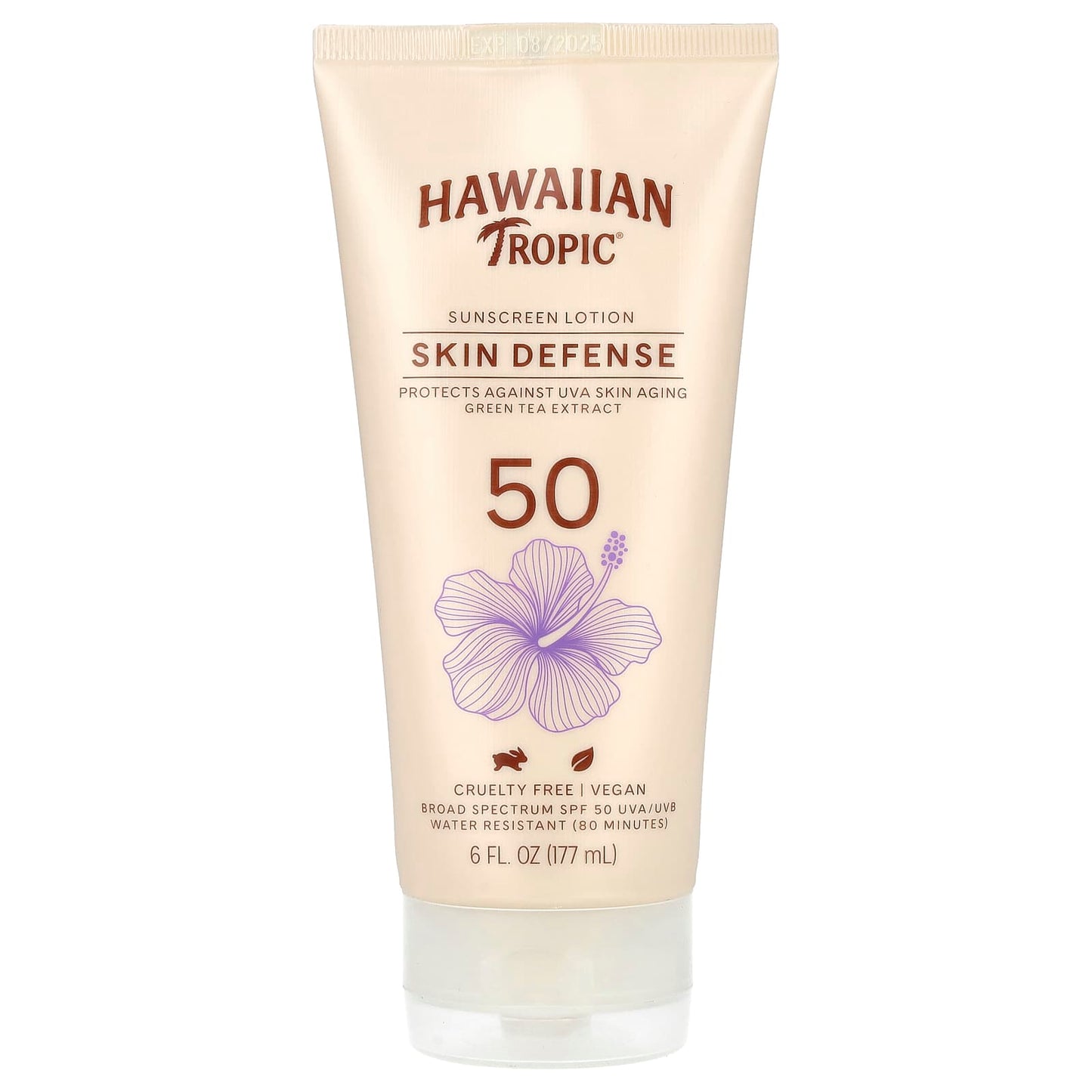 Hawaiian Tropic Skin Defense Sunscreen, SPF 50, Water Resistant - Image 1