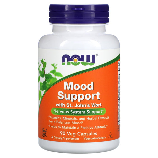 NOW Foods, Mood Support with St. John's Wort, 90 Veg Capsules - Image 1