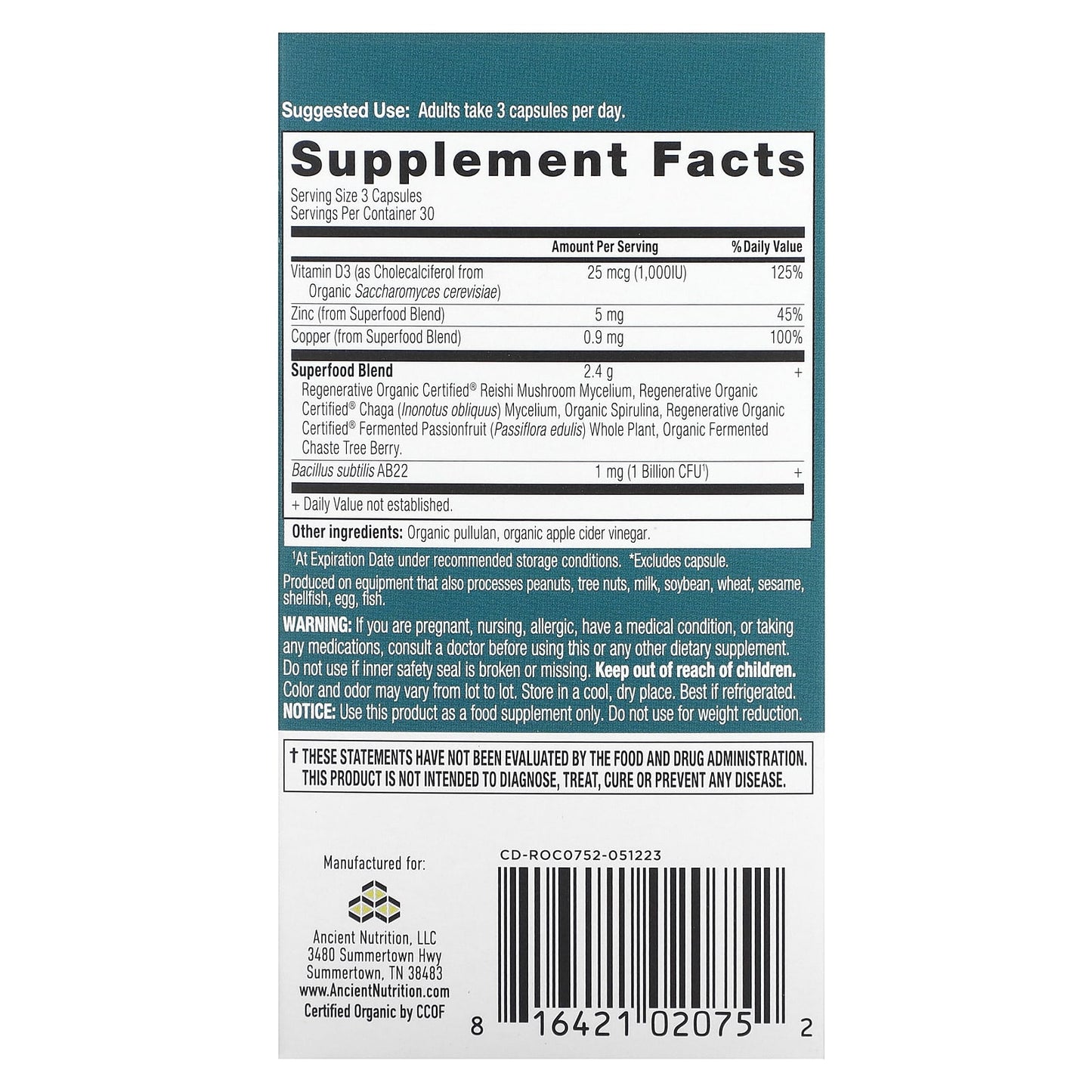 Ancient Nutrition Women's Hormone Support Capsules 90 Count - Image 2