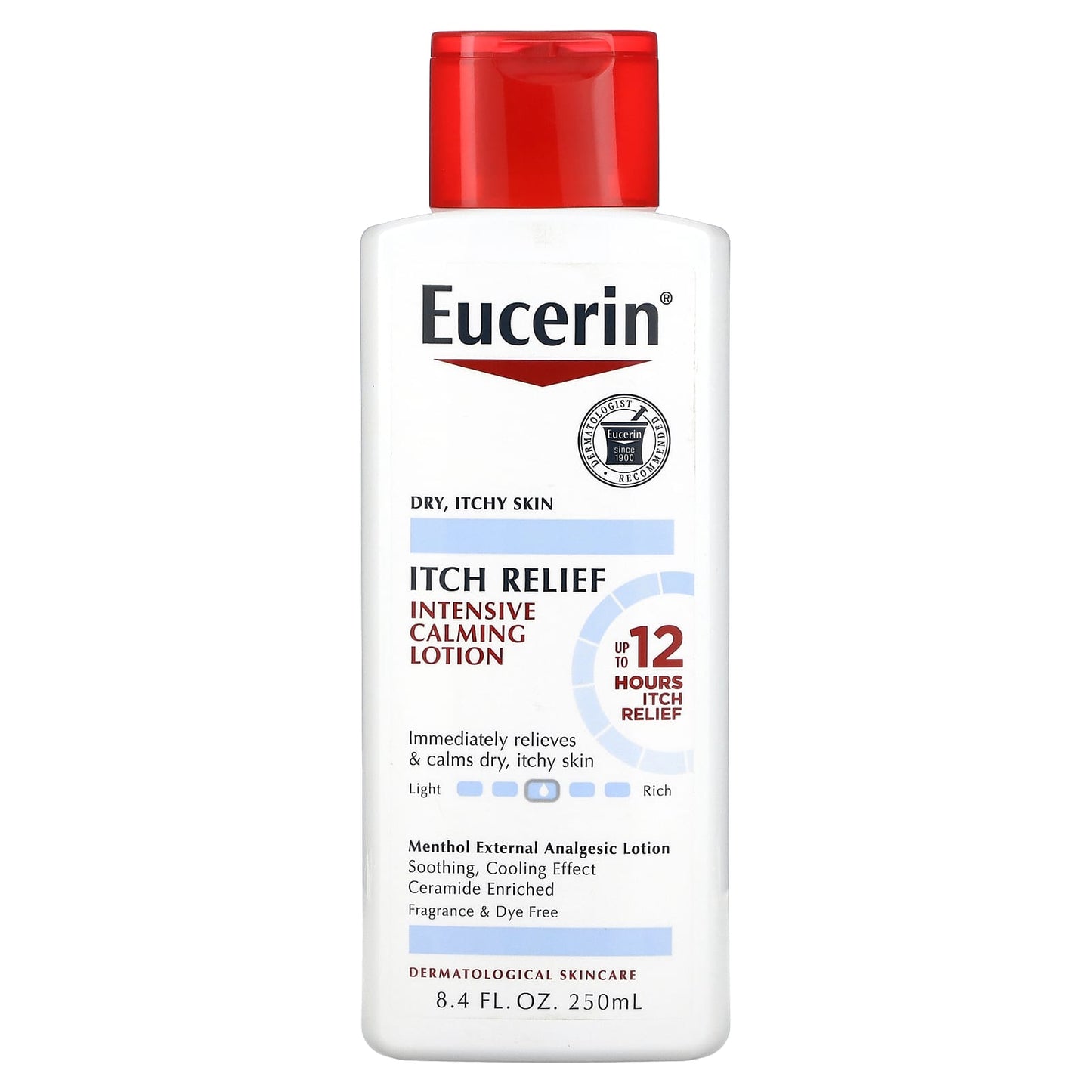Eucerin Itch Relief Calming Lotion, 8.4 fl oz - Image 1