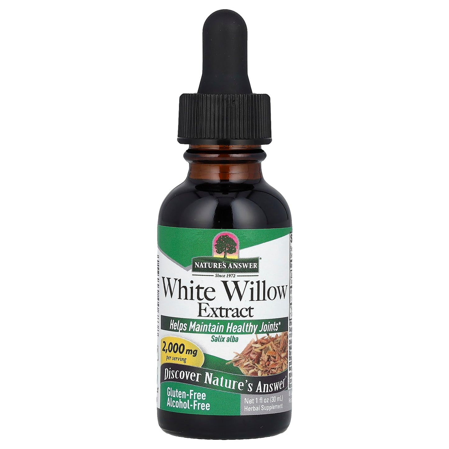 Nature's Answer, White Willow Extract, Alcohol-Free, 2,000 mg, 1 fl oz (30 ml) - Image 1