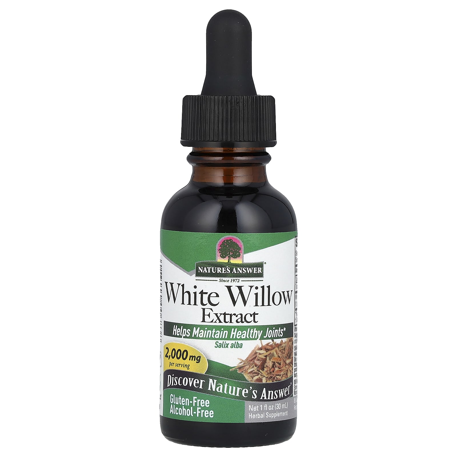 Nature's Answer, White Willow Extract, Alcohol-Free, 2,000 mg, 1 fl oz (30 ml) - Image 1