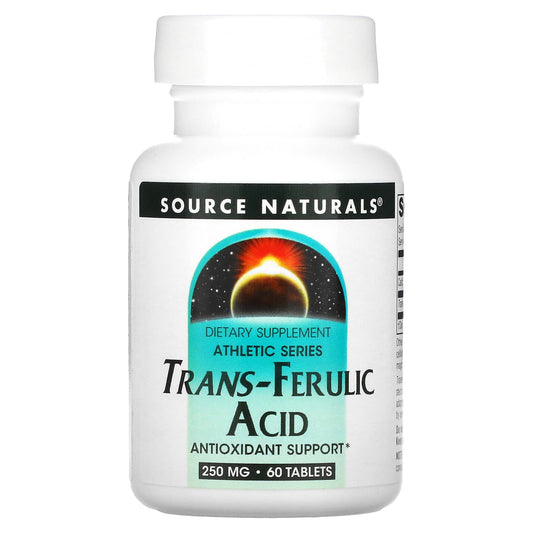 Source Naturals, Athletic Series, Trans-Ferulic Acid, 60 Tablets - Image 1