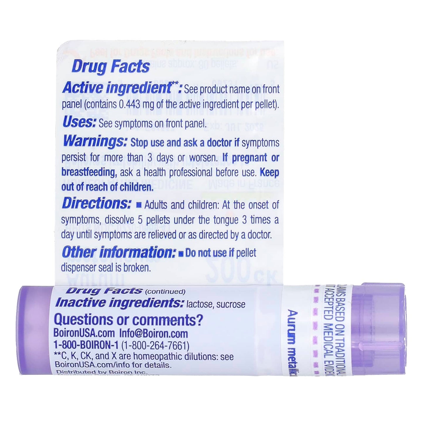 Boiron Stress Relief with Aurum Metallicum 200CK Homeopathic Pellets - Image 2