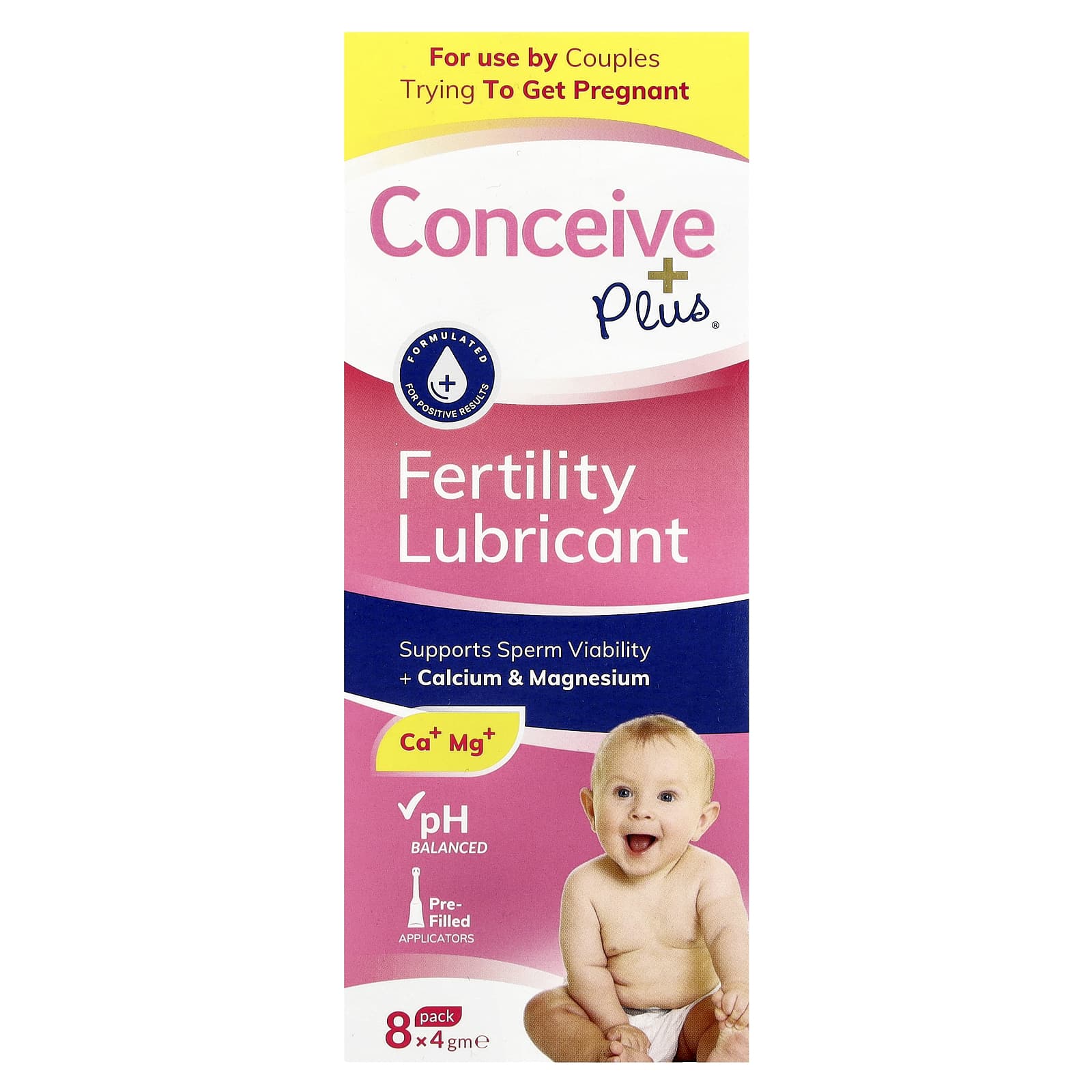 Boost Fertility with pH Balanced Conceive Plus Lubricant, 8 Pack - Image 1