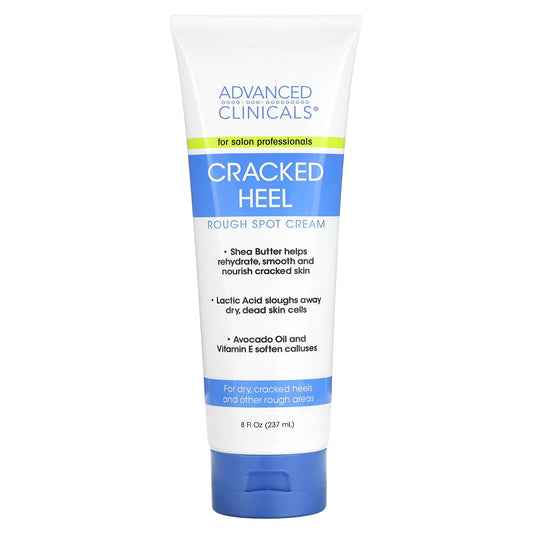 Advanced Clinicals Cracked Heel Rough Spot Cream, Fast Relief for Dry Heels - Image 1