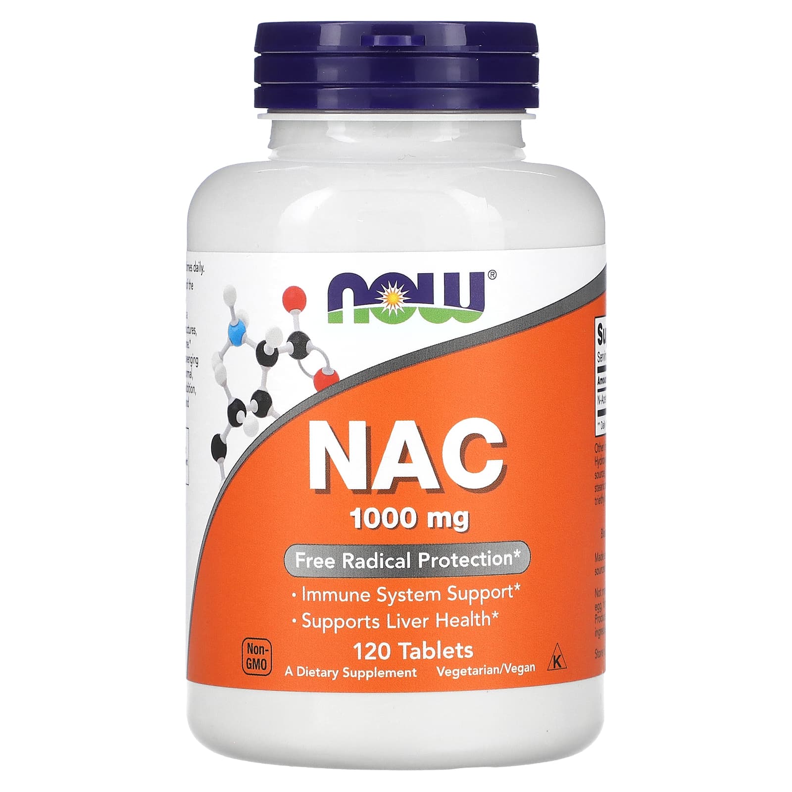 NOW Foods, NAC, 1,000 mg, 120 Tablets - Image 1