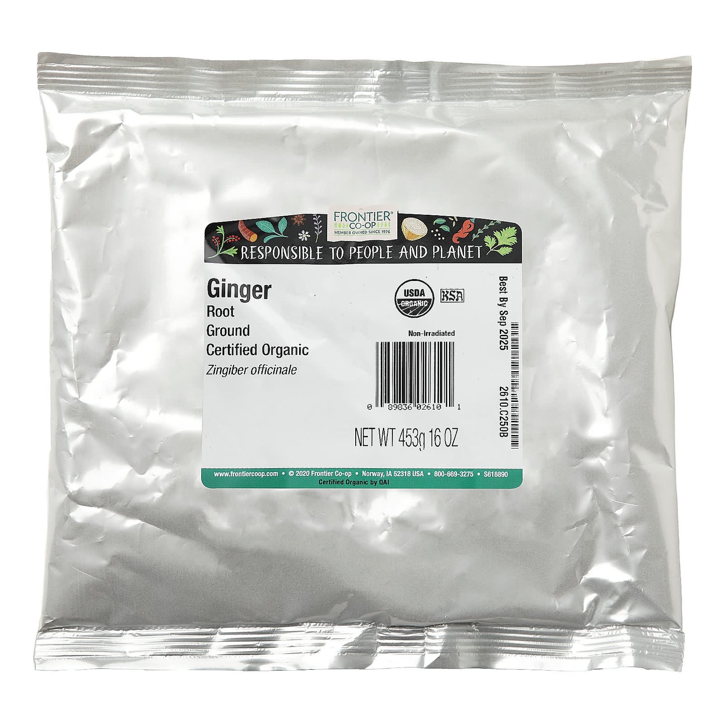 Organic Ground Ginger Root by Frontier Co-op - 16 oz (453 g) - Image 2
