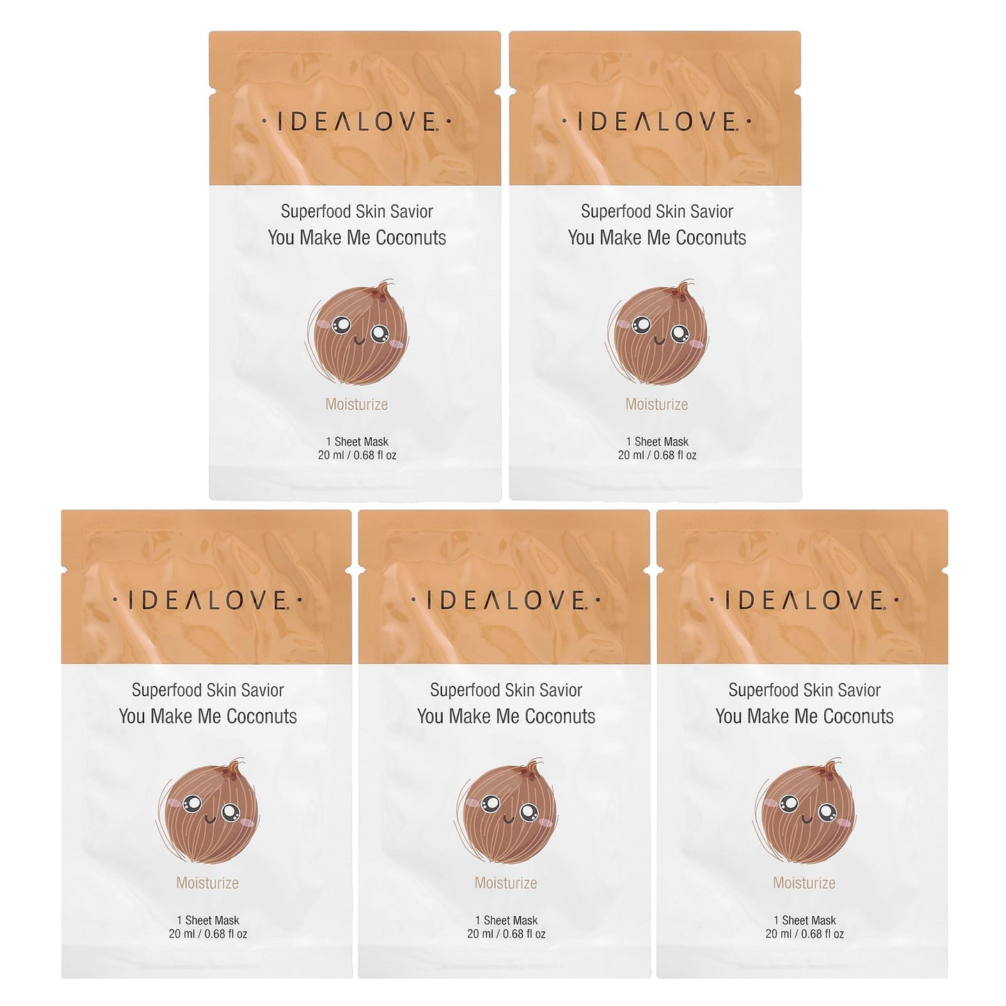 Coconut Hydrating Sheet Masks for Soft, Supple Skin - Image 1