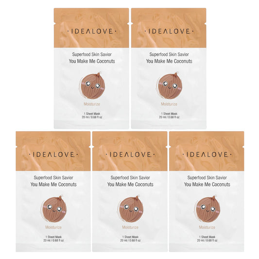 Coconut Hydrating Sheet Masks for Soft, Supple Skin - Image 1