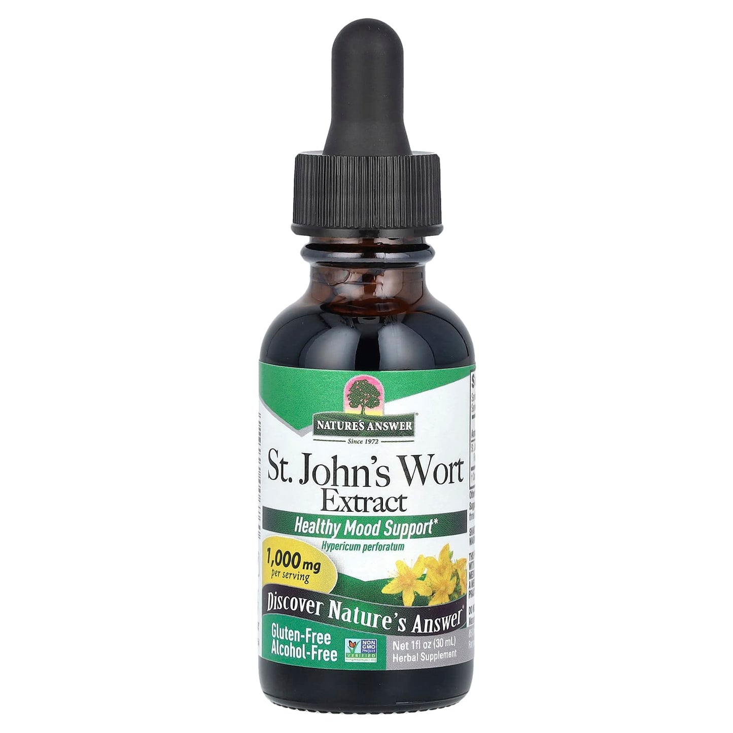 Nature's Answer, St. John's Wort Extract, Alcohol-Free, 1,000 mg, 1 fl oz (30 ml) - Image 1