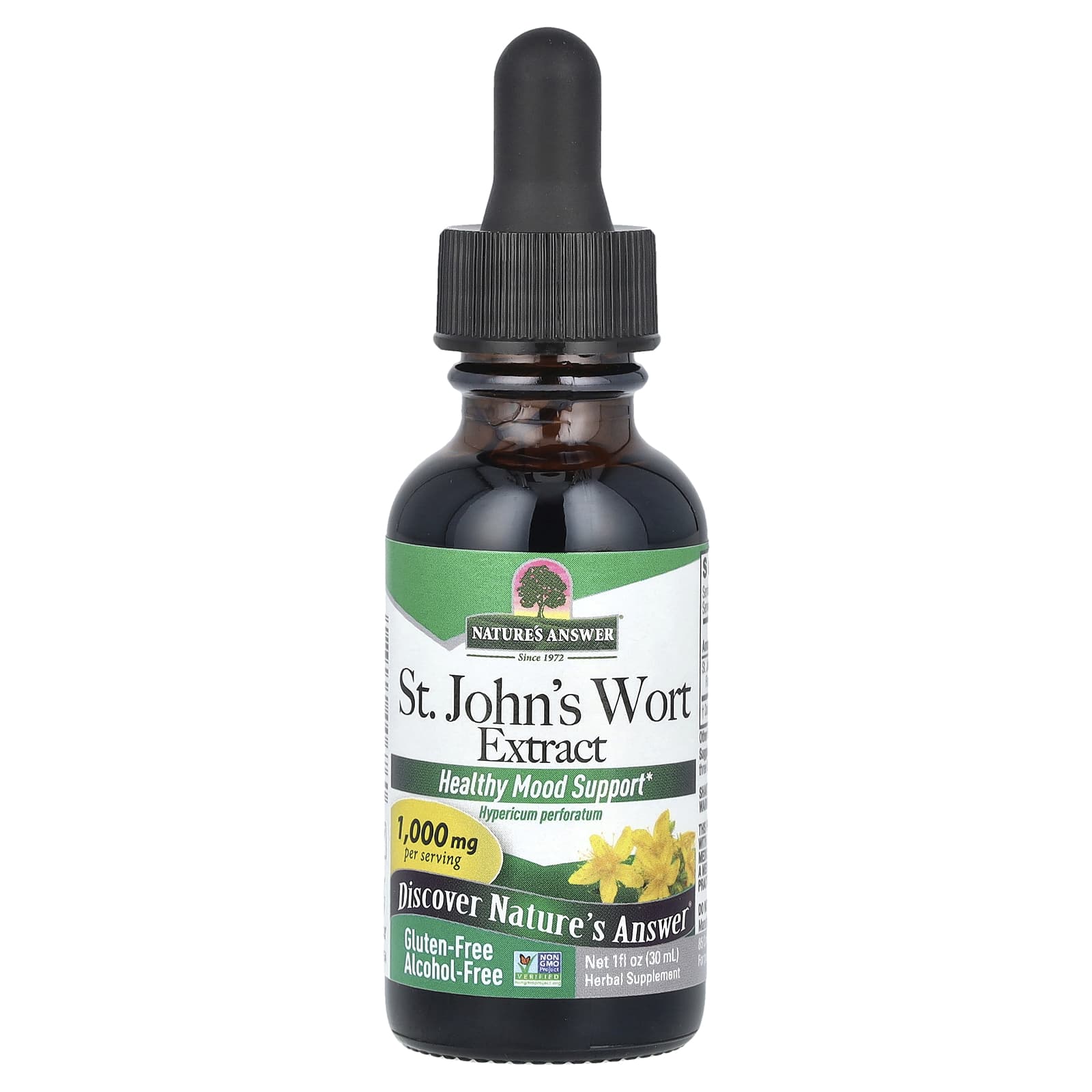 Nature's Answer, St. John's Wort Extract, Alcohol-Free, 1,000 mg, 1 fl oz (30 ml) - Image 1