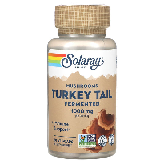 Solaray, Fermented Turkey Tail Mushrooms, 60 VegCaps (500 mg per Capsule) - Image 1