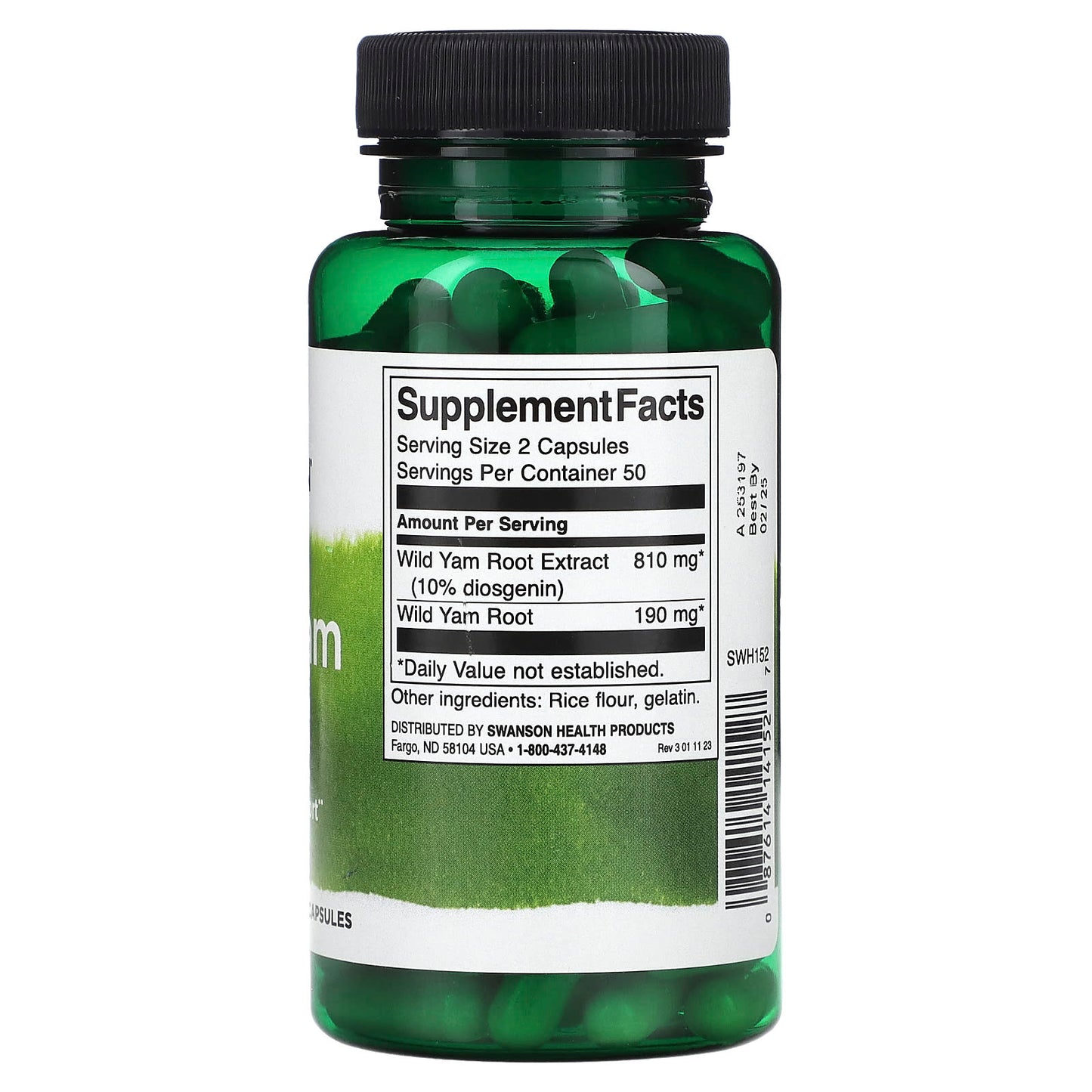 Swanson, Wild Yam Root, 100 Capsules
