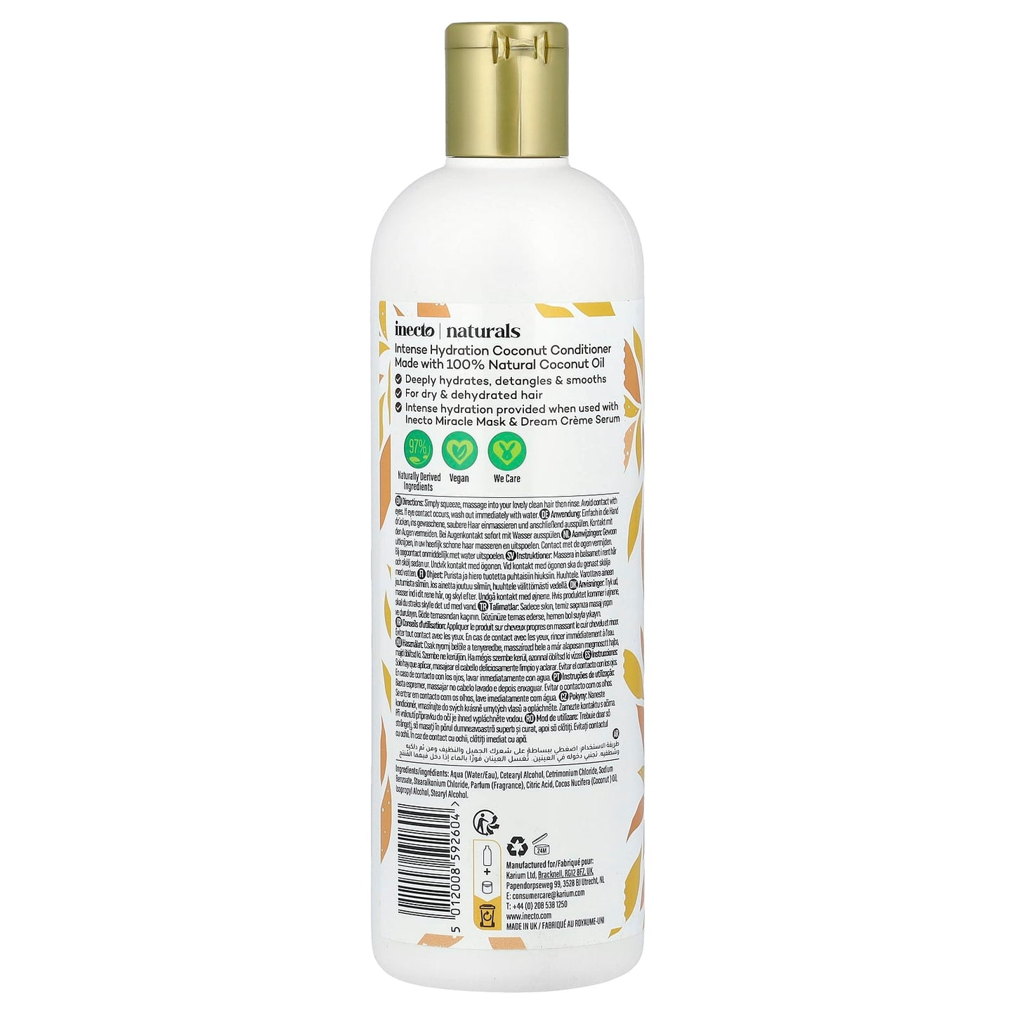 Intense Hydration Coconut Conditioner for Dry Hair | Inecto - Image 2