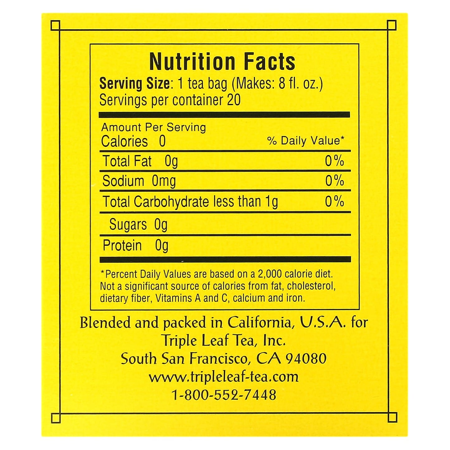 Triple Leaf Tea, Lemon Ginger Tea, 20 Tea Bags, 1.41 oz (40 g) - Image 2