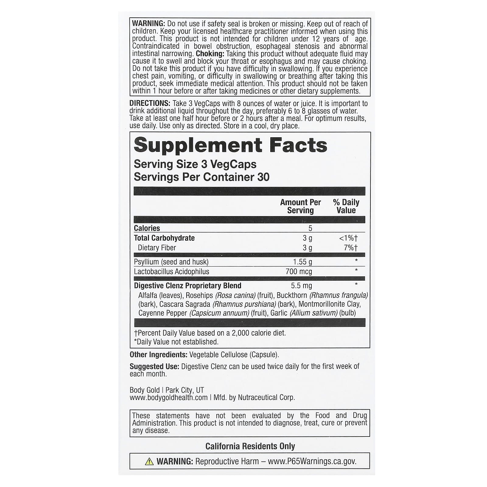 BodyGold Digestive Clenz: Natural Detox & Nutrient Absorption - Image 2