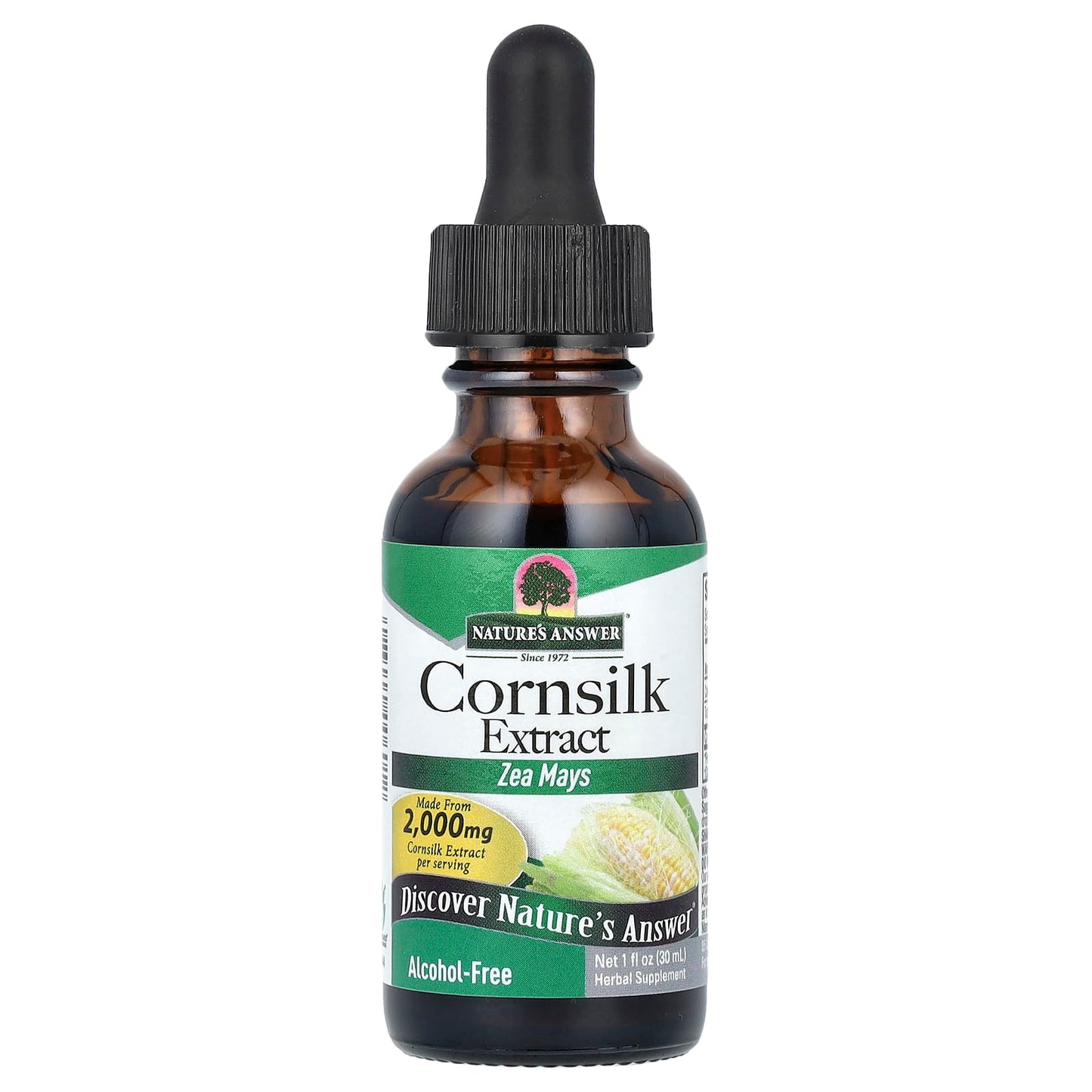 Nature's Answer, Cornsilk Extract, Alcohol-Free, 2,000 mg, 1 fl oz (30 ml) - Image 1