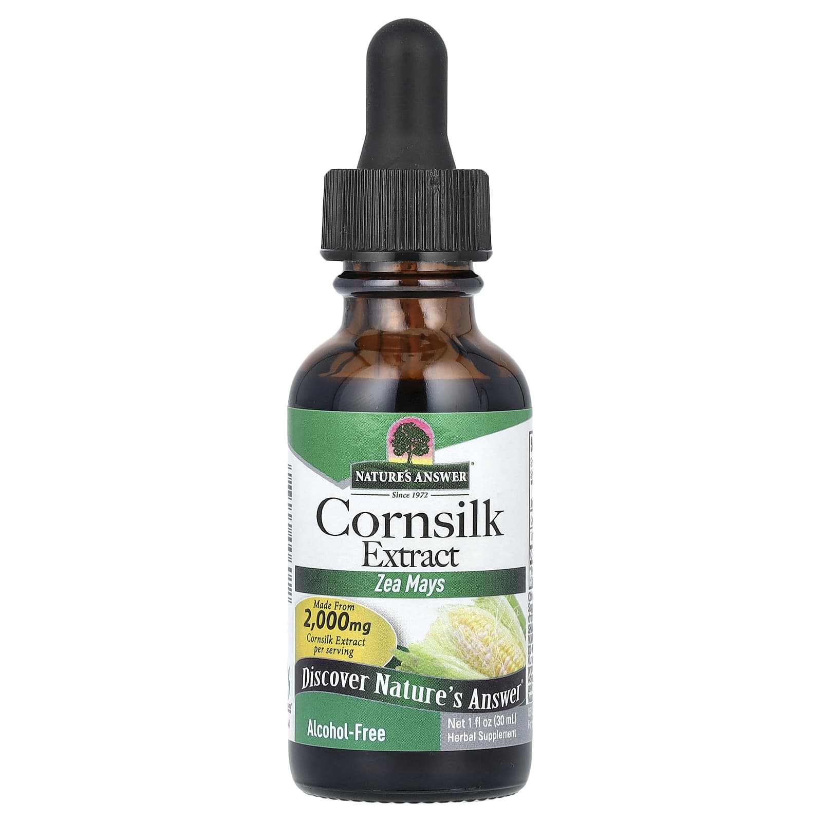 Nature's Answer, Cornsilk Extract, Alcohol-Free, 2,000 mg, 1 fl oz (30 ml) - Image 1