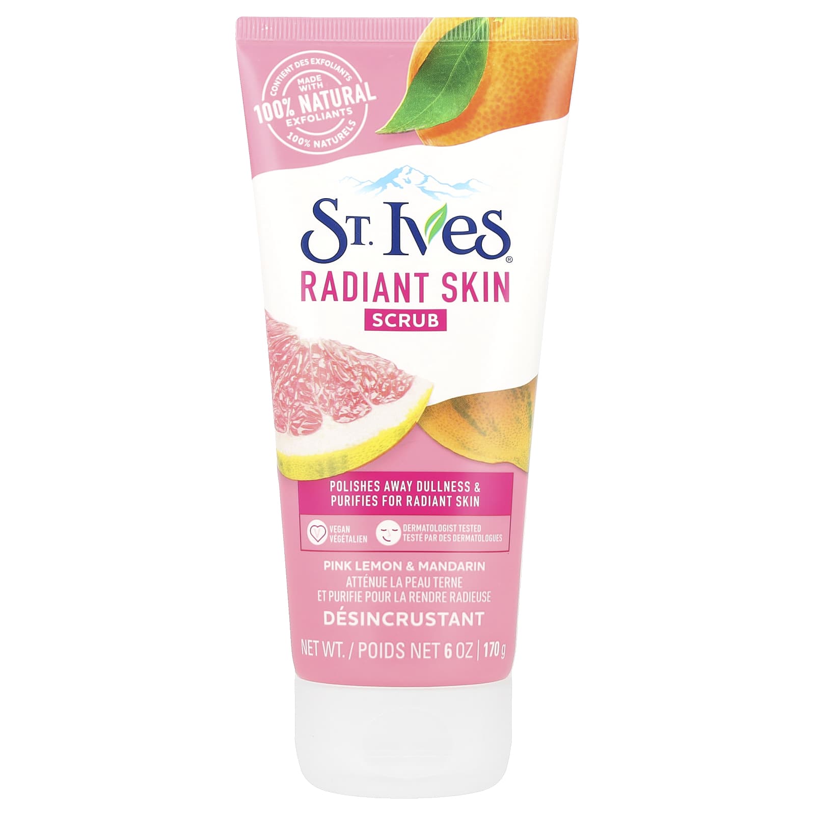 St. Ives, Radiant Skin Scrub, Pink Lemon & Mandarin, 6 oz (170 g) - Image 1