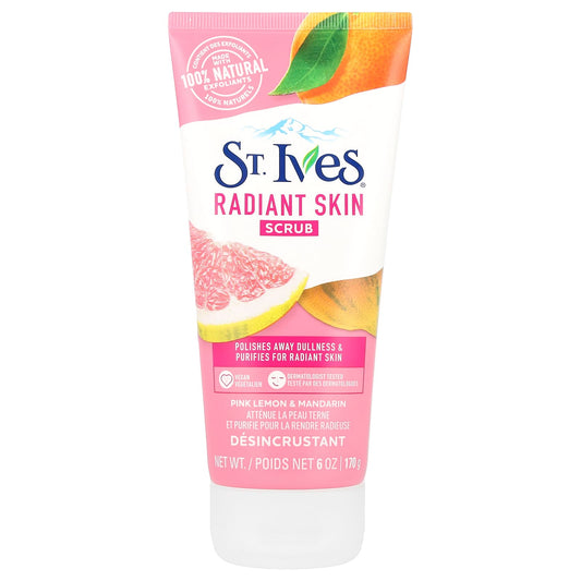 St. Ives, Radiant Skin Scrub, Pink Lemon & Mandarin, 6 oz (170 g) - Image 1