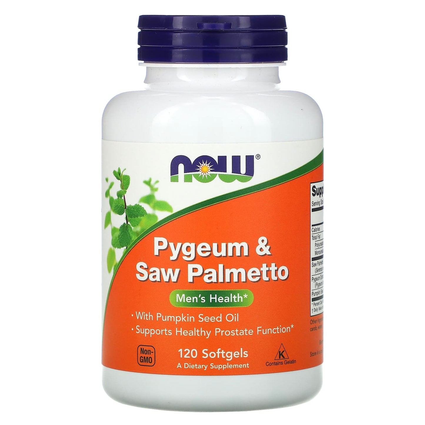 NOW Foods, Pygeum & Saw Palmetto, 120 Softgels - Image 1